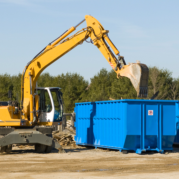 are there any restrictions on where a residential dumpster can be placed in Barkeyville